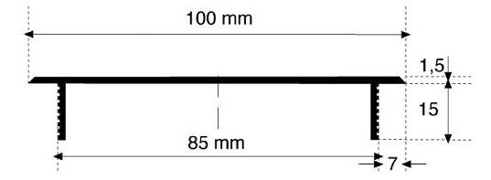 Bild Stegblech 100x800 mm, F1 Schlitzlochung 30x5 mm - Neutral-1