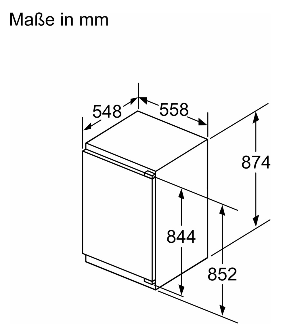Kühlschrank EB D Serie 6 104/15l N880mm integr Dekor mit Zubehör möglich fest ws