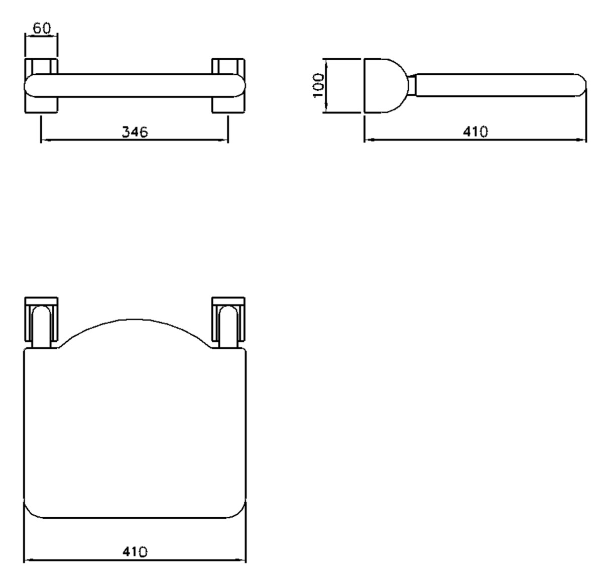 Normbau Klappsitz Nylon Care Polster: schwarz, 410 x 410 mm, weiß