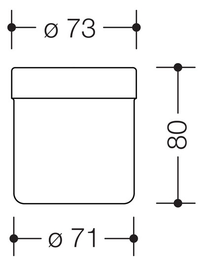 HEWI Becher 477 stahlblau, flachbodig