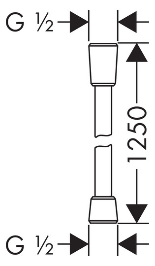 hansgrohe Brauseschlauch Isiflex 1250mm, chrom