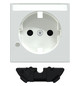 Steckdose 1f akws glz System M UP m.BS IP20 aktivweiß