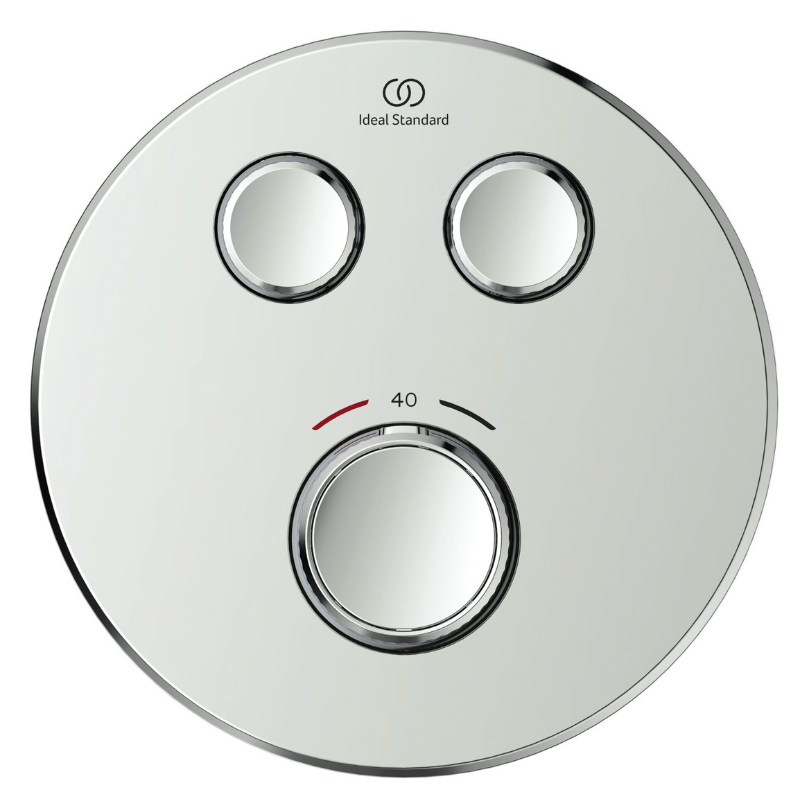 Ideal-Standard Fertigmontageset CeraTherm Navigo rund, 2 Entnahmen, für UP-Brausethermostat, Chrom Ideal-Standard Fertigmontageset CeraTherm Navigo rund, 2 Entnahmen, für UP-Brausethermostat, Chrom
