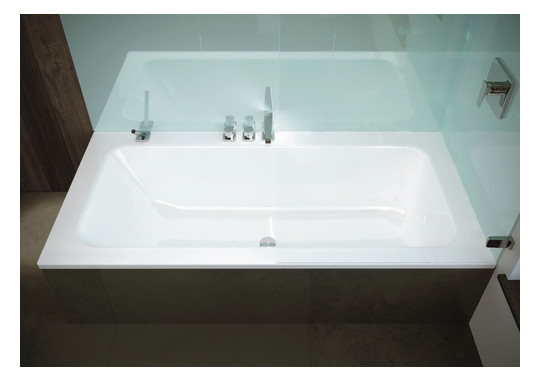 Kaldewei Badewanne PURO SET WIDE links 668 Griffloch, Antislip, manhattan, 170x75cm, Überlauf mittig