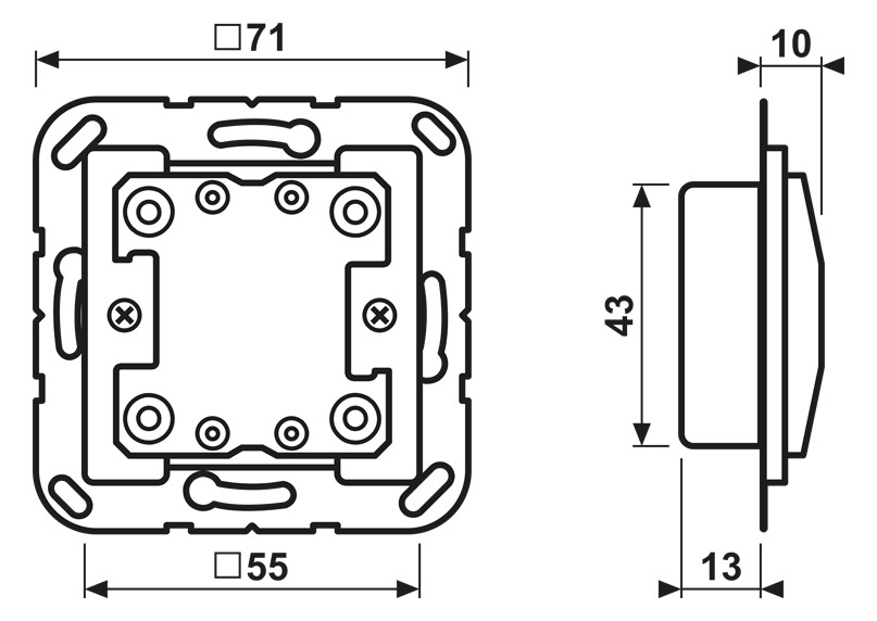 Tastsensor KNX AS/A UP 2f 4pkt Mit Busankopplung