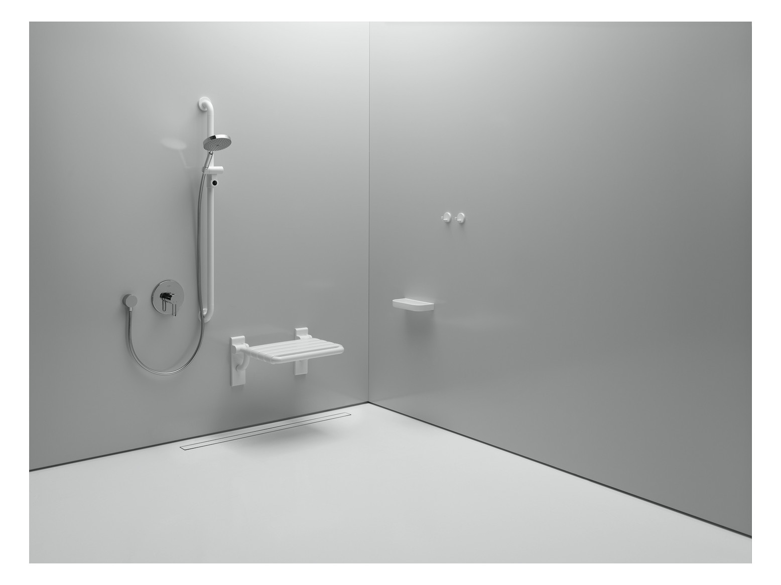 HEWI Ablageschale 477 250x35x115mm, abnehmbar, lichtgrau