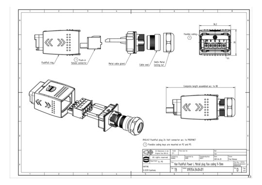 Harting Han PushPull Power L 09354340401 