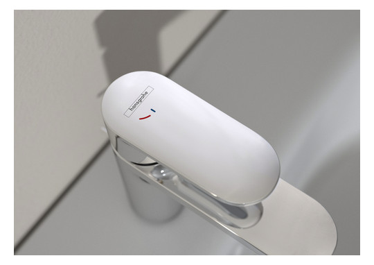 hansgrohe Waschtisch-Einhebelmischer 100 Vernis Blend CoolStart mit Zugstangen-Ablaufgarnitur, chrom