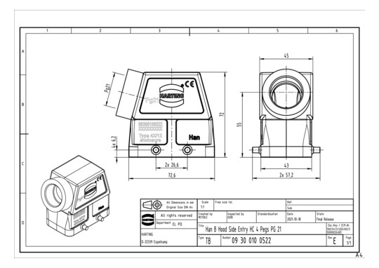 HART Tüllengehäuse           09300100522 