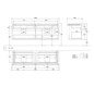 V&B Waschtischunterschrank Legato 160x55x50cm, für 2 Waschtische, Kansas Oak