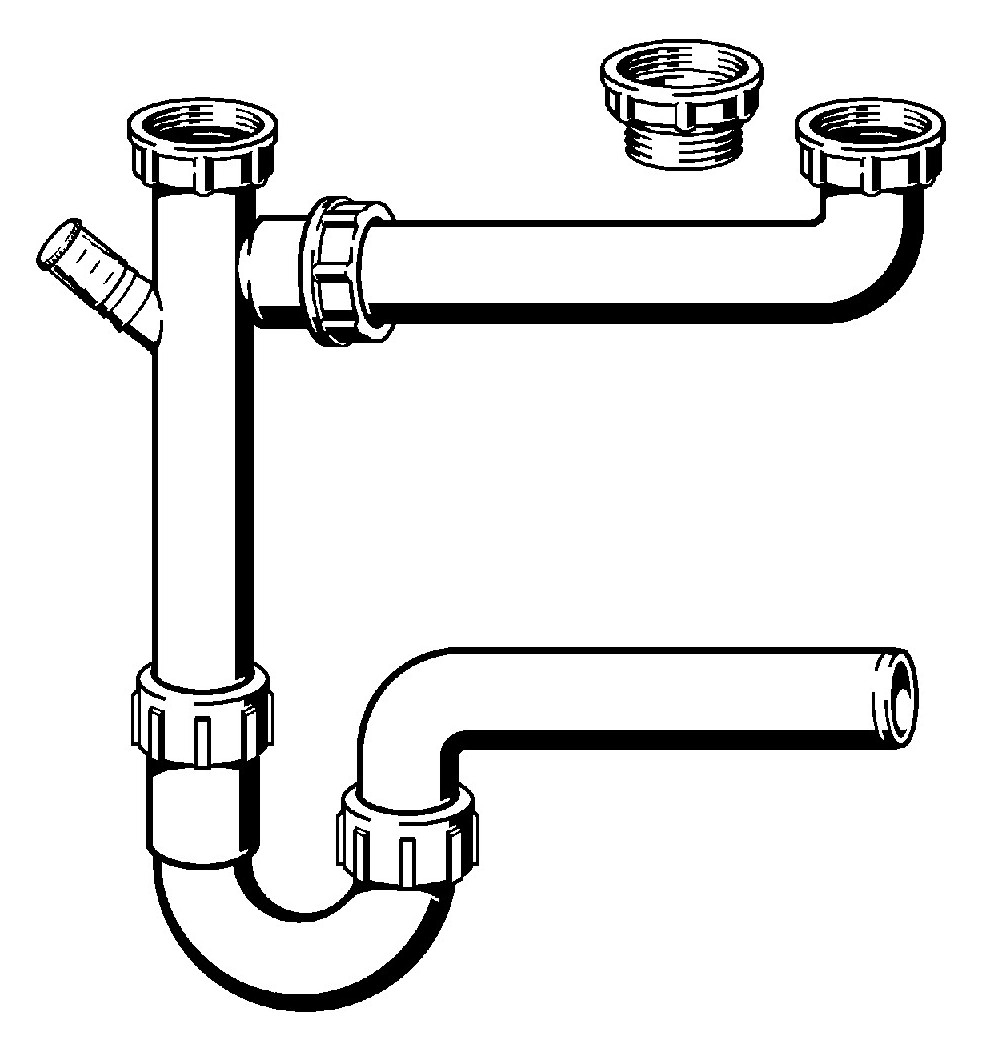 110536-ABLAUFVERBINDUNG FÜR DOPPELSPÜLE 11/2X50X310 WAAG
