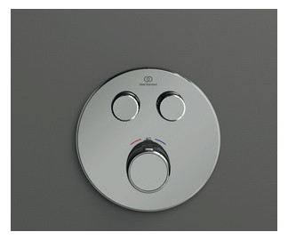 Ideal-Standard Fertigmontageset CeraTherm Navigo rund, 2 Entnahmen, für UP-Brausethermostat, Chrom