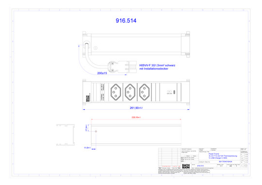 Bachmann POWER FRAME M 3xCH      916.514 