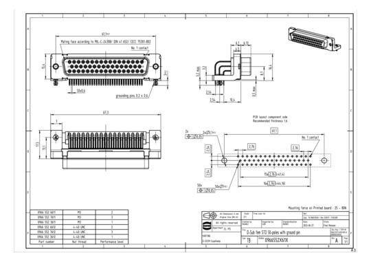 HART DSUB SV FE SSDP ANG87-  09665526612 