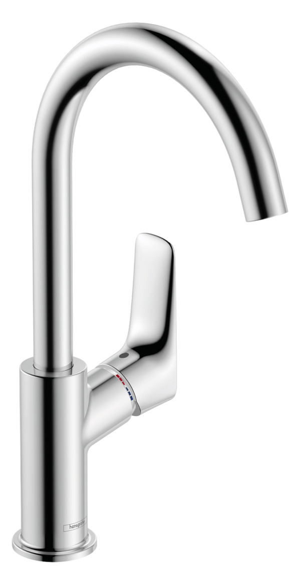 hansgrohe Waschtisch-Einhebelmischer 210 Logis mit Zugstangen-Ablaufgarnitur, mit Schwenkauslauf, chrom
