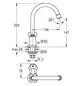 GROHE Standventil Costa 1/2", schwenkbarer Rohrauslauf, Markierung blau, chrom