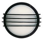 Glasleuchte 75W HV sw IP44 E27 Ø250x125mm