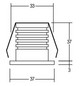 LED-Lichtpunkt 3W 3100K 120lm ws Konv IP65 Ø37x3mm