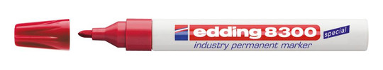edding-Industrie-Permanentmarker 8300, rot - 1,5-3 mm