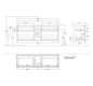 V&B Waschtisch-Unterschrank Finion 160x60,3x50,1cm, Glass White Matt, Walnut veneer