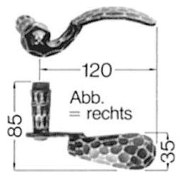 Bild Zi-Drückerlocht Nr. 182Z Ei Rowe ls - HS ROWE-1