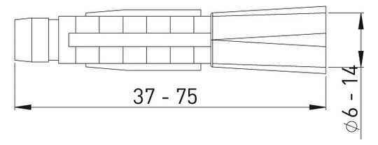 ASW Hohlraumdübel Ø 6 x 37 mm, für Ø 3,0-4,0 mm, universal