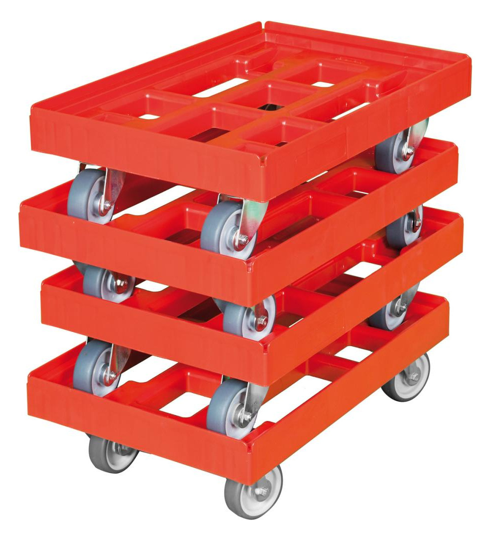 Bild Transportroller B410xT610 mm rot Traglas t 300kg - Neutral-1