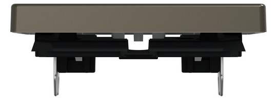 Wippe Schalter System Design mokka metallic Kennz.0/1