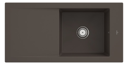 V&B Spüle Timeline 60 mit Ablaufgarnitur, mit Handbetätigung, timber CeramicPlus