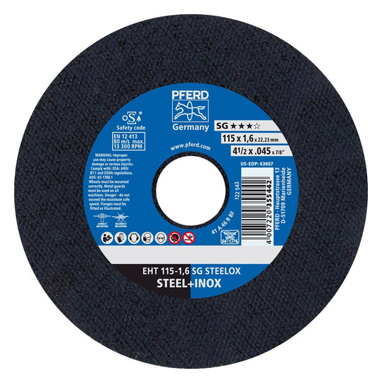 PFERD-Trennscheiben SG STEELOX - 115x1,5mm, gerade