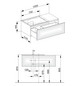 KEUCO Waschtischunterschrank Edition 11 105x35x53,5cm, 1 Frontauszug, links, Furnier Eiche Hell