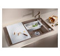 BLANCO AXIA III 5 S m. Glasschneidbrett SILGRANIT schwarz