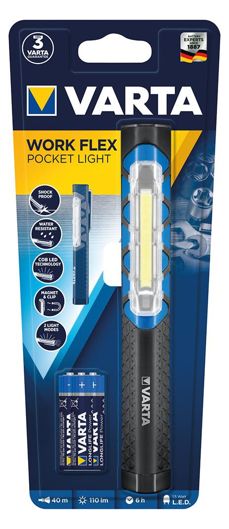 Bild LED Taschenlampe Work Flex inkl. 3 Batterien AA - VARTA-0