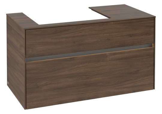 V&B Waschtischunterschrank Collaro 100x54,8x50cm, Waschtisch links, LED-Beleuchtung 7,3 W, arizona oak