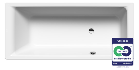 Kaldewei Badewanne PURO 657 180x80cm, Überlauf seitlich links, Standard, weiß