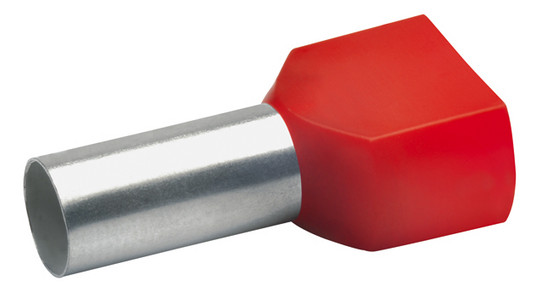 ZW-Aderendhülse 10qmm 14mm isol PP rt Cu Polypropylen (PP) verzinnt