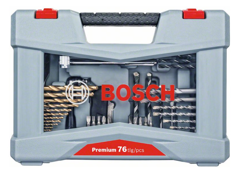 76-tlg. Premium X-Line Bo Werkzeugset 76teilig Bohrer 11xHSS 1xSenker KstBox