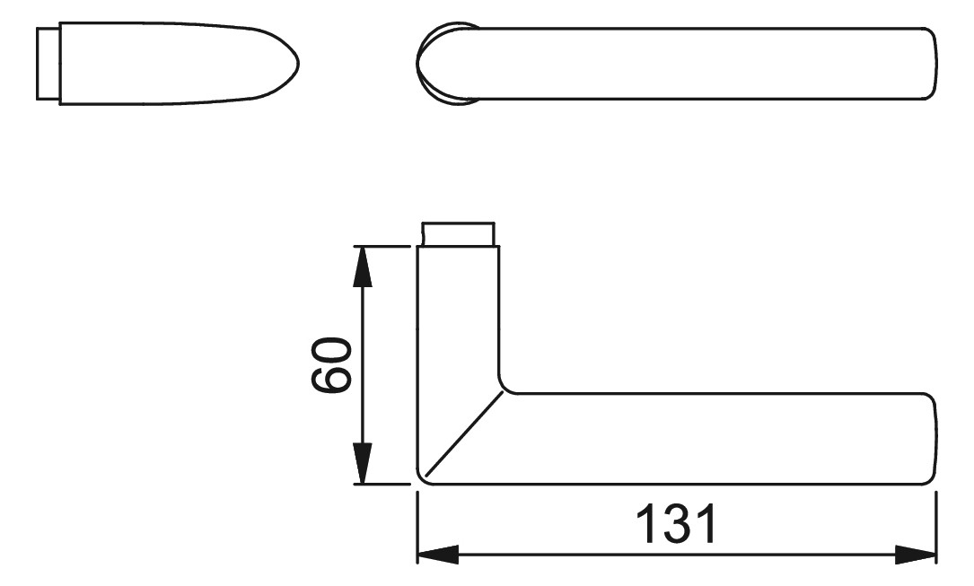 Bild HOPPE Drückerpaar Stockholm GD-E1140Z, 8mm, Stiftlänge 66mm, DIN Links-Rechts, Türstärke min. 35, Türstärke maximal 45mm, edelstahl matt-1