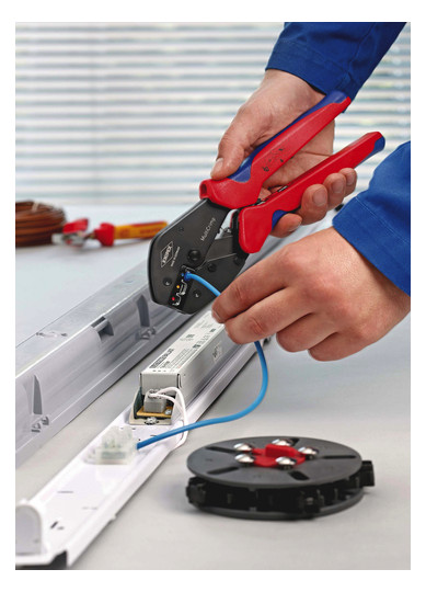 Kerbzange mech 250mm versch.Eins 0,5-6qmm AWG10-20