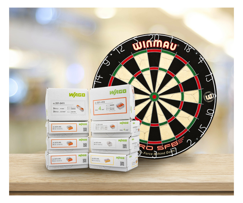 PROFI-SET +WINMAU-Dartboard-Set