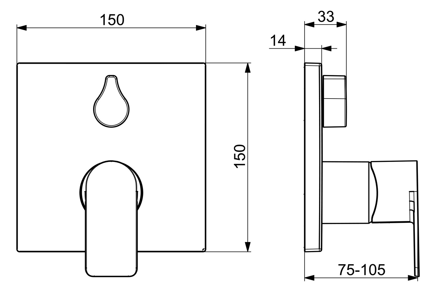 HANSA Fertigmontageset HANSASTELA UP-Wannen- und Brause-Einhebelmischer, Drehumsteller, druckunabhängig, chrom