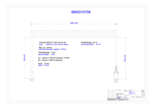 Bachmann Spiralleitung H05VV-F BM0010708 