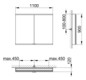 KEUCO Spiegelschrank Royal Modular 2.0 DALI 1100 x 900 x 120 mm, ohne Steckdose, Wandvorbau, 2 Türen, beleuchtet