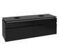 V&B Waschtischunterschrank Legato 160x55x50cm, für 2 Waschtische, Black Matt Lacquer