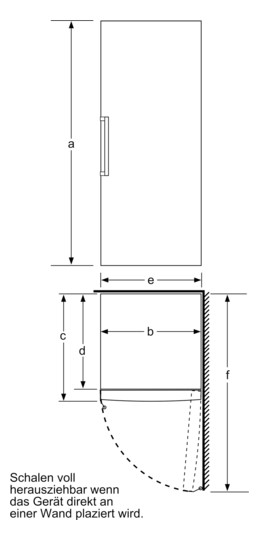 Gefrierschrank 328l C 170kwh 38dB ws NoFrost 5Korb B700xH1760mm Warnsignal: