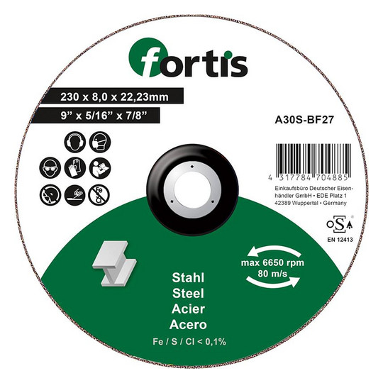 fortis-Schruppscheibe Stahl - 230x8,0mm