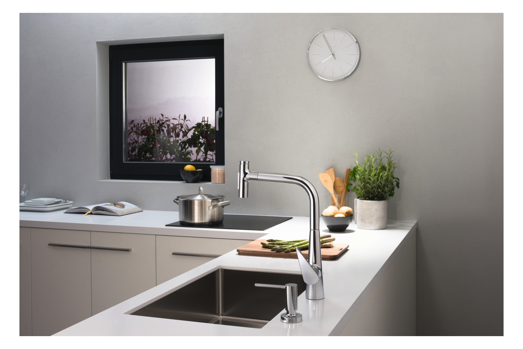 hansgrohe Spültisch-Einhebelmischer 300 Talis Select M51 mit Ausziehbrause, 2jet, sBox, chrom