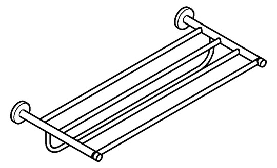 GROHE Multi-Badetuchhalter Essentials 60,4cm, verdeckte Befestigung, supersteel