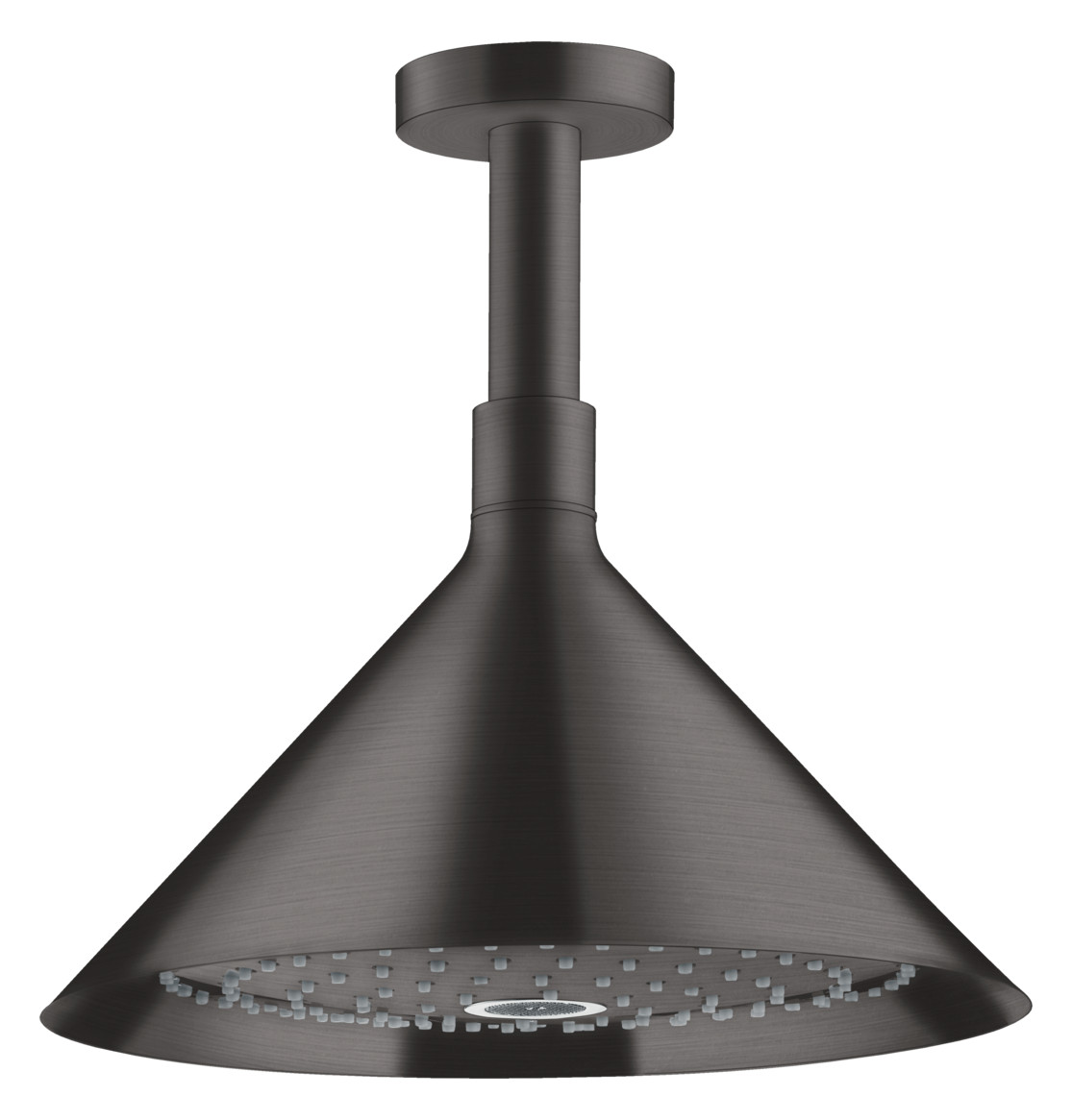 hansgrohe Kopfbrause Axor mit Deckenanschluss, 240mm, 2jet, brushed black chrome hansgrohe Kopfbrause Axor mit Deckenanschluss, 240mm, 2jet, brushed black chrome