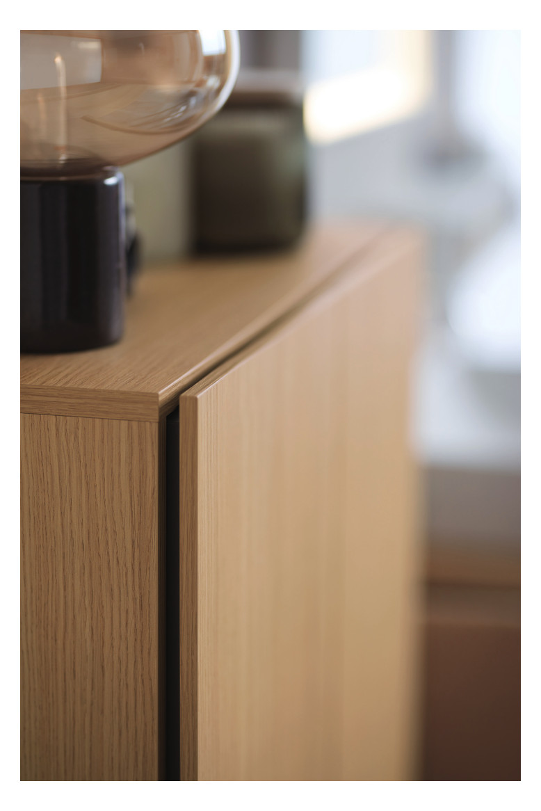 Duravit Halbhochschrank L-Cube 70x24,3x80cm, 2 Türen, eiche natur